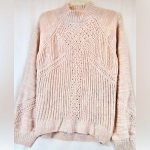 🌺American Rag Mock Turtle Neck Sweater Pale Mauve Long Sleeve Large🌺
